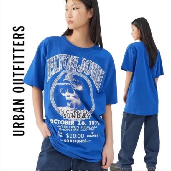 Urban Outfitters Tops - Urban Outfitters Elton John Graphic Tee Size S